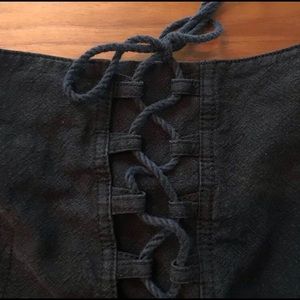 Free People Lace Up Skirt